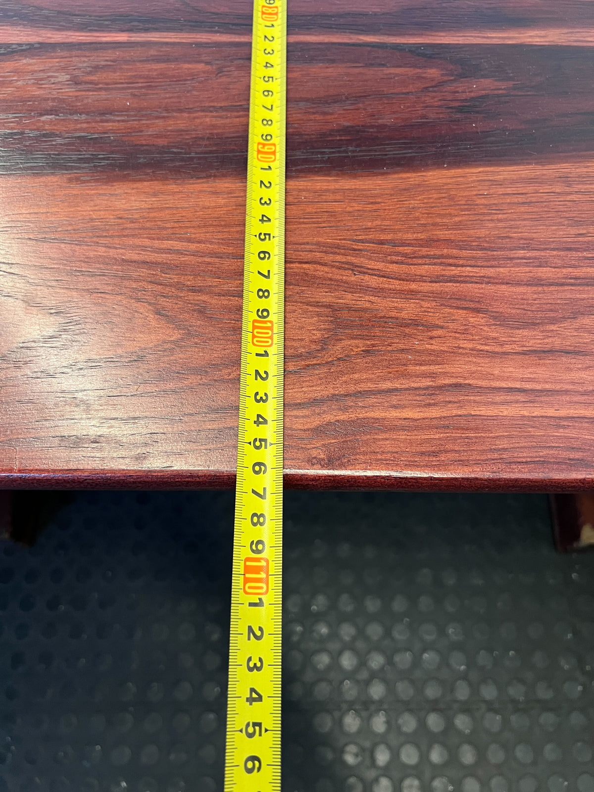 Elegant Tamboti Wooden Dining Table - Pedestal Base & Curved Ends 180 x 106cm