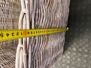 Versatile Grey Wicker Storage Basket