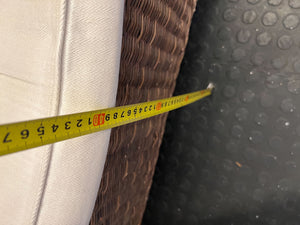 Vintage-Style Wicker Armchair with French Garden Cushion