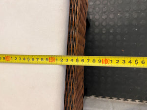 Charming Wicker Dining Chair with Cream Cushion