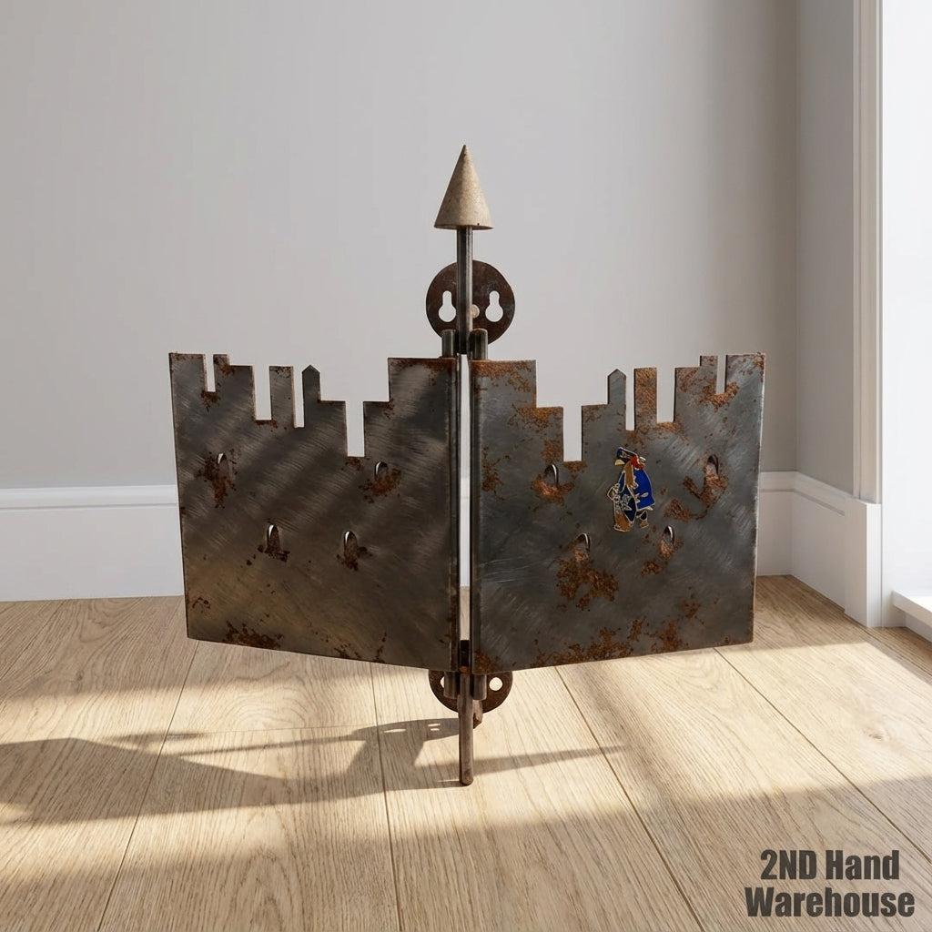 Rustic Metal Castle Decor & Key Holder