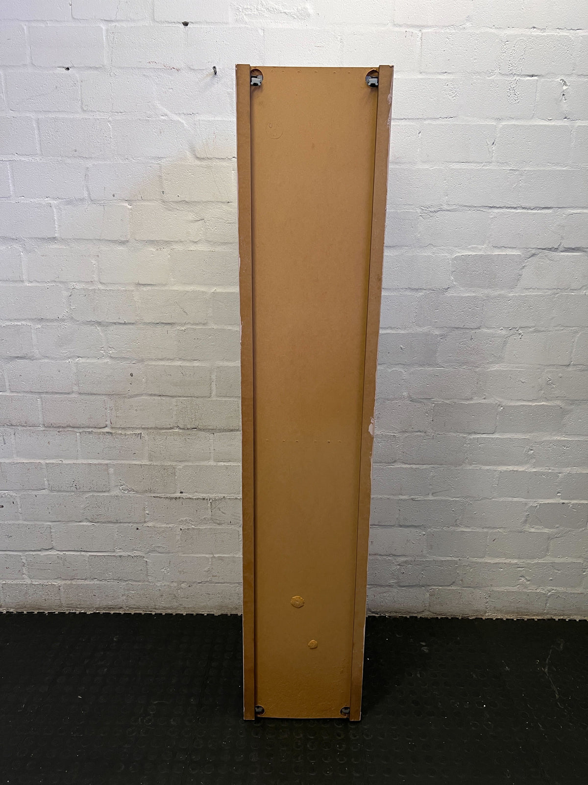 Chic Pink & White Slimline Storage Cabinet with Frosted Glass Door