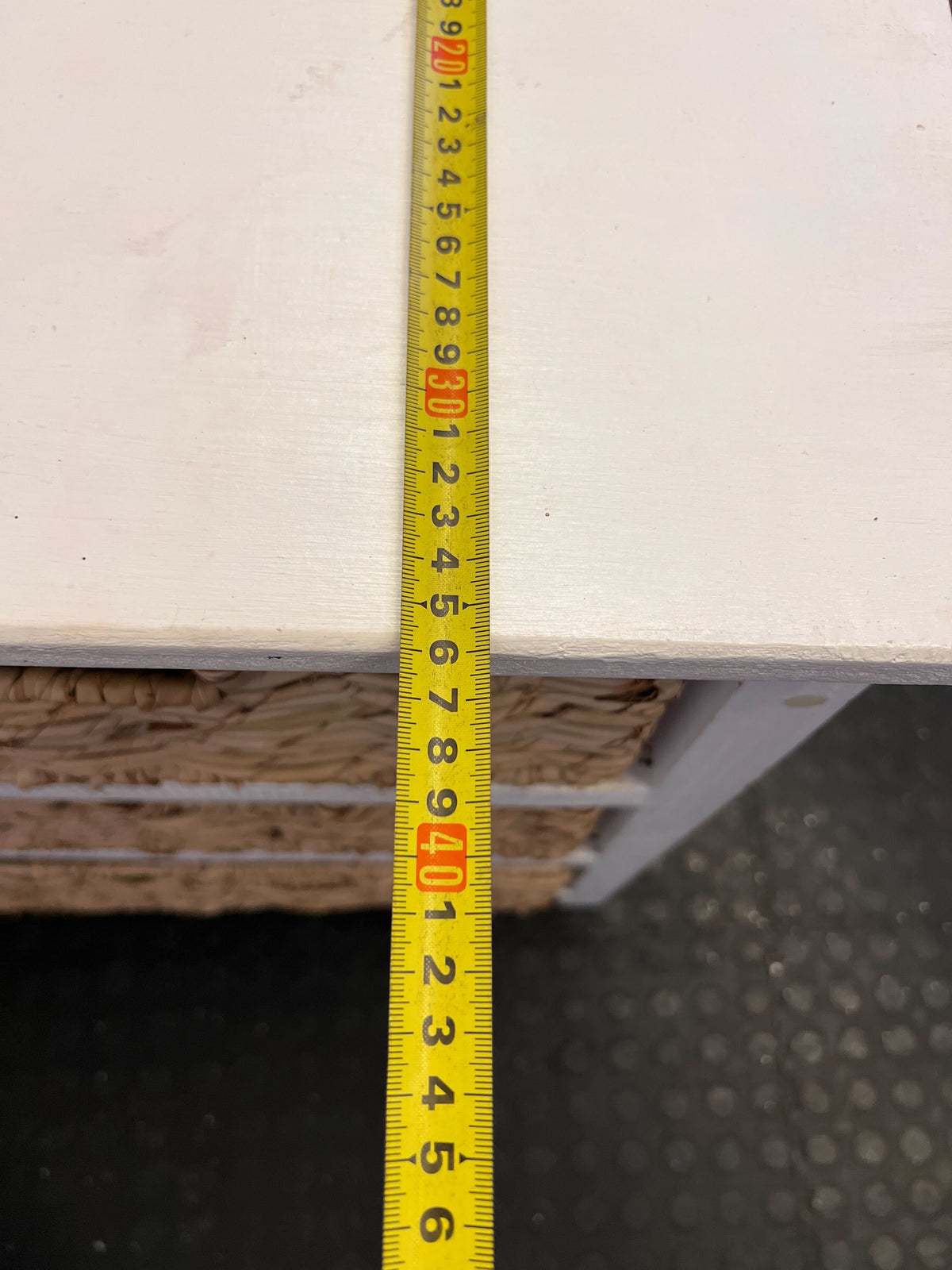 Charming White Wicker Basket Storage Chest