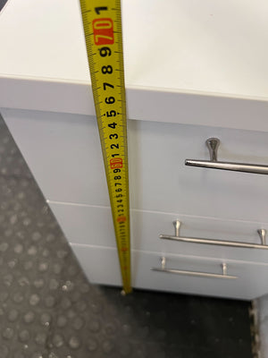 Stylish Grey Mobile Filing Cabinet with Lock