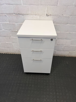 Stylish Grey Mobile Filing Cabinet with Lock