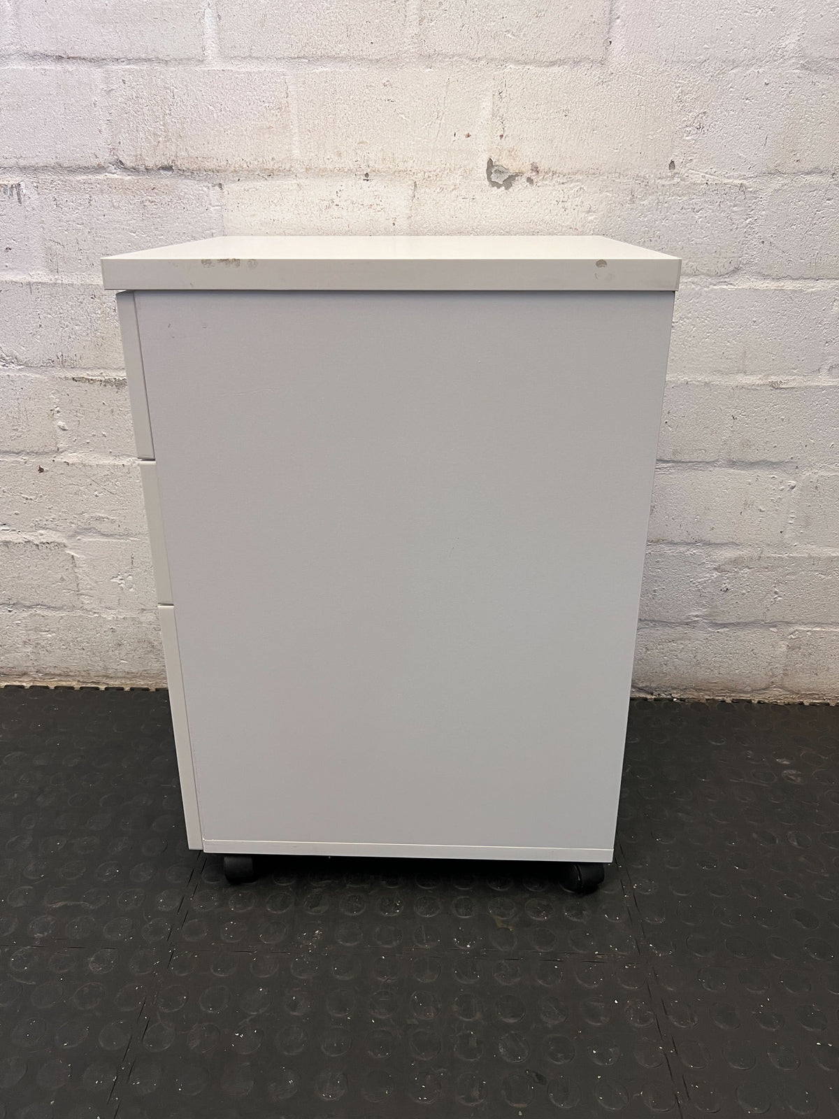 Stylish Grey Mobile Filing Cabinet with Lock