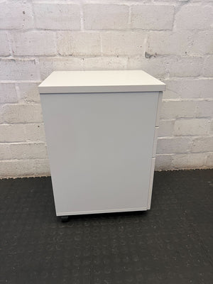 Stylish Grey Mobile Filing Cabinet with Lock