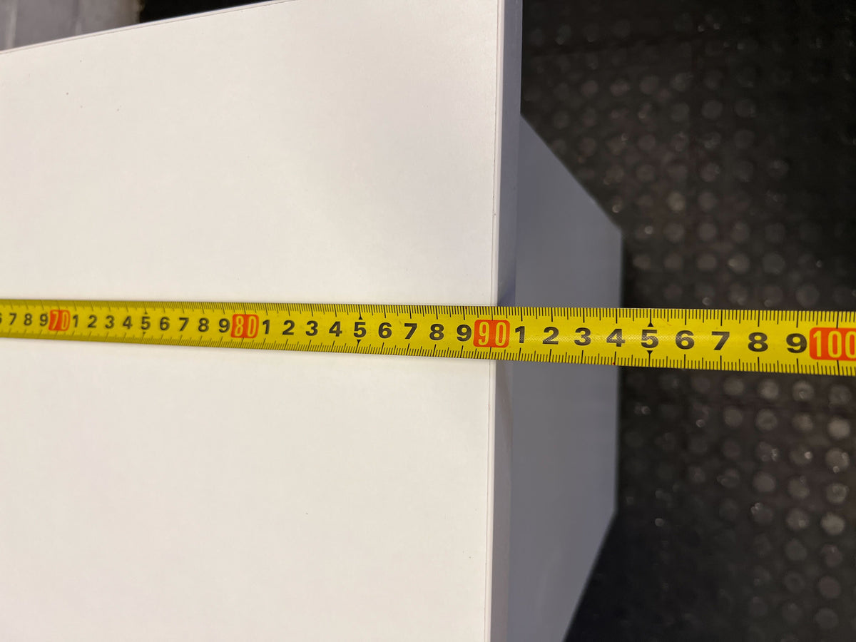 Chic White Minimalist Desk with 2 Drawers