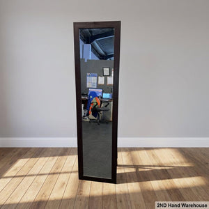 Elegant Dark Wood Full-Length Standing Mirror