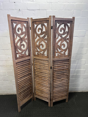 Decorative Carved Wooden Room Divider Panel
