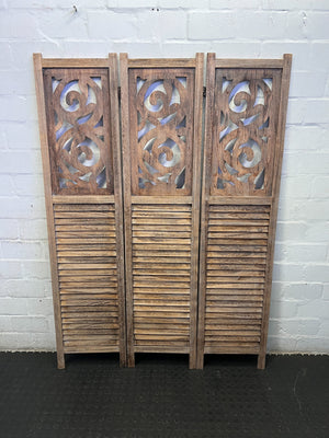 Decorative Carved Wooden Room Divider Panel