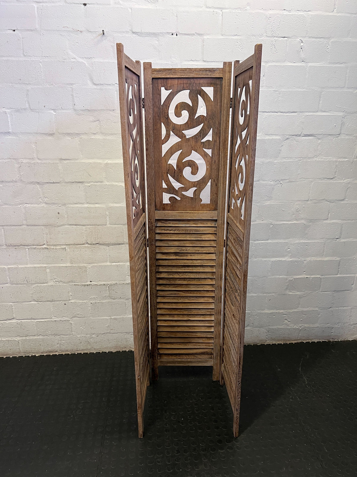 Decorative Carved Wooden Room Divider Panel
