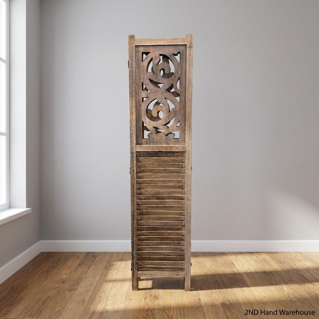 Decorative Carved Wooden Room Divider Panel