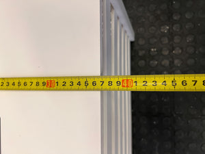 White Slatted Storage Hamper with Lid