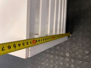 White Slatted Storage Hamper with Lid