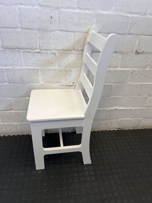Treehouse White Wooden Ladder Back Chair