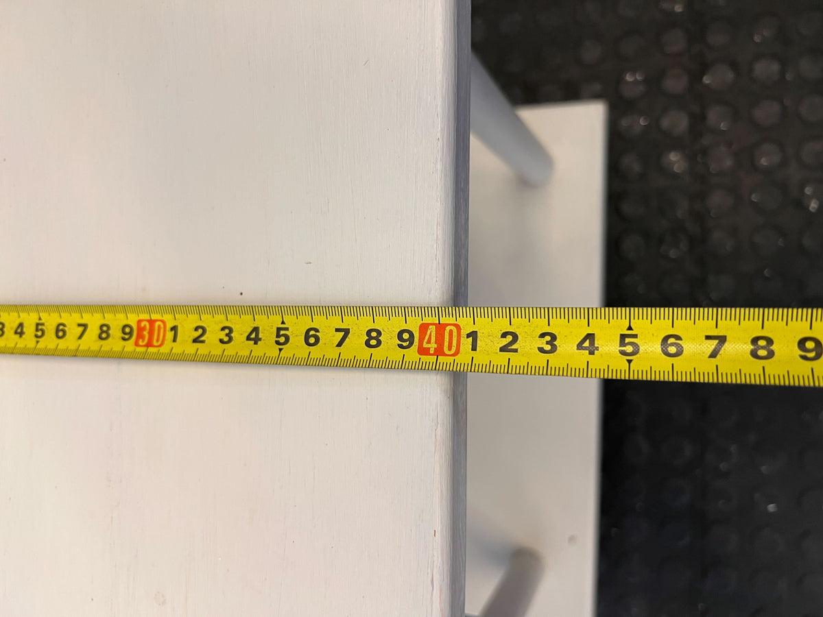 Charming Cream Two-Tier Side Table