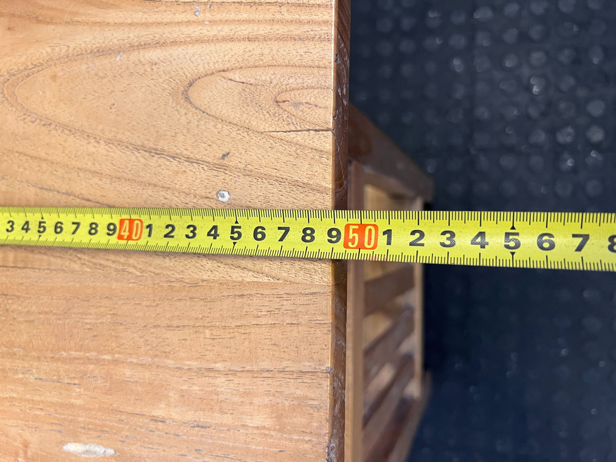 Rustic Wood Bedside Table with Drawer & Shelf