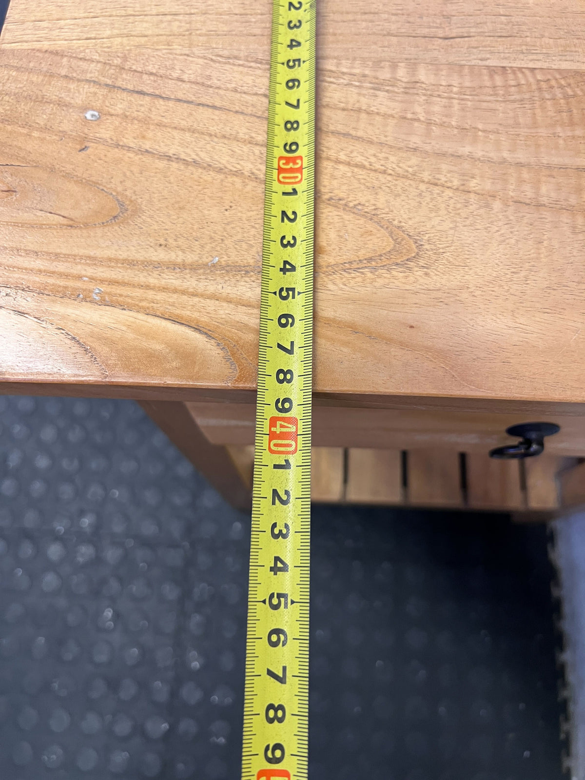 Rustic Wood Bedside Table with Drawer & Shelf