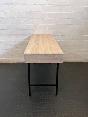 Modern Light Wood & Black Accent Desk with Drawers ✨