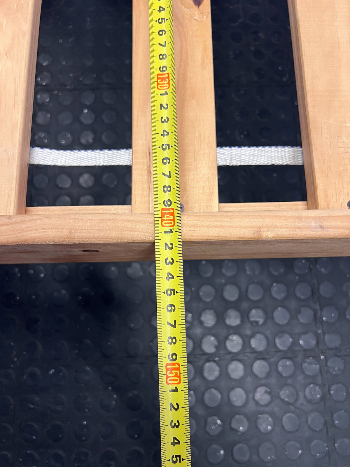 Natural Wood Slatted Double Bed Frame