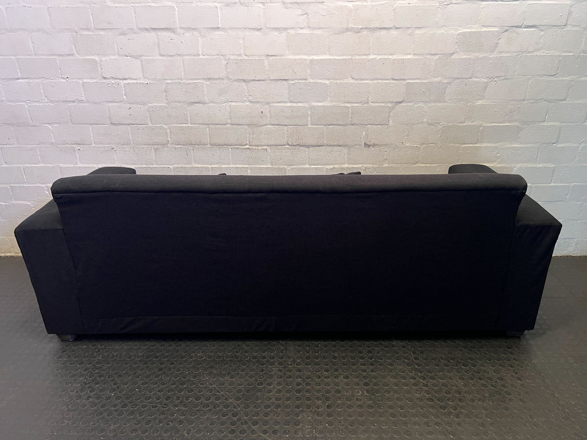 Stylish Black 3-Seater Sofa