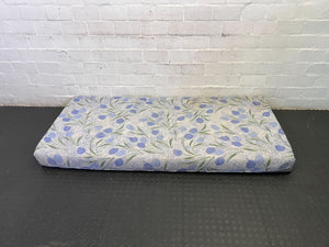 Charming Blue Floral Foldable Mattress - Versatile Sleeper Mat