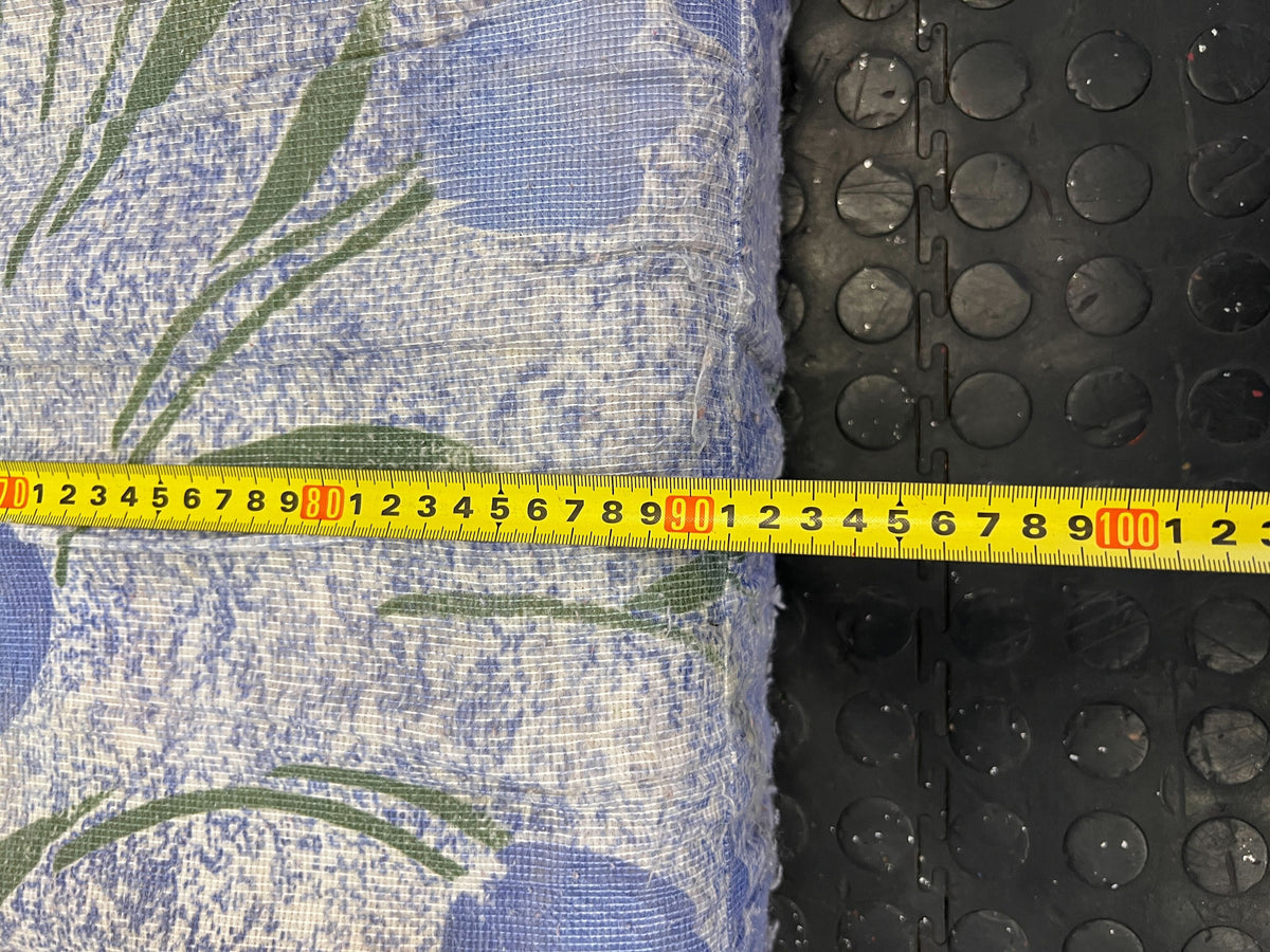 Charming Blue Floral Foldable Mattress - Versatile Sleeper Mat