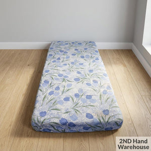 Charming Blue Floral Foldable Mattress - Versatile Sleeper Mat