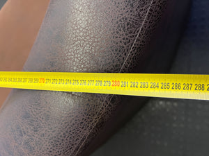 Comfy Brown & Tan L-Shape Sectional Sofa with Ottoman