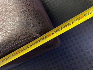 Comfy Brown & Tan L-Shape Sectional Sofa with Ottoman