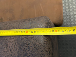 Comfy Brown & Tan L-Shape Sectional Sofa with Ottoman