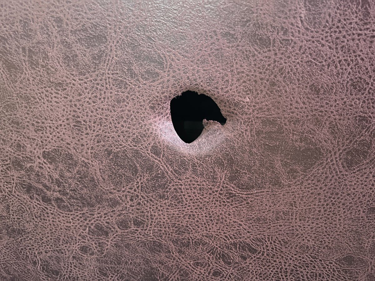 Comfy Brown & Tan L-Shape Sectional Sofa with Ottoman