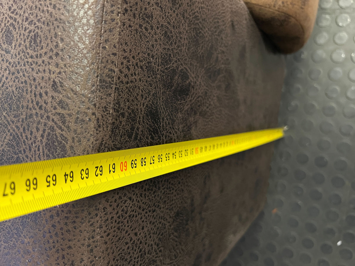 Comfy Brown & Tan L-Shape Sectional Sofa with Ottoman