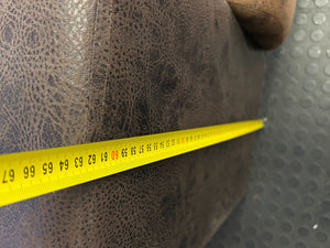 Comfy Brown & Tan L-Shape Sectional Sofa with Ottoman