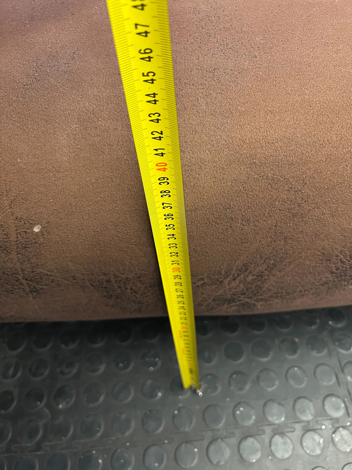 Comfy Brown & Tan L-Shape Sectional Sofa with Ottoman