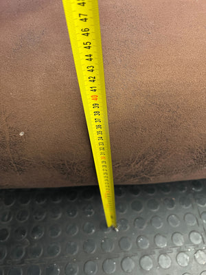 Comfy Brown & Tan L-Shape Sectional Sofa with Ottoman