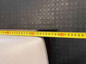 Vintage Mid-Century Modern Dining Chair - Dark Wood & Cream Upholstery