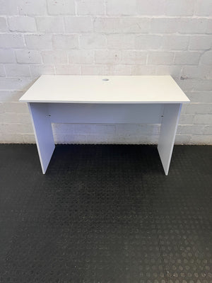 Sleek White Compact Desk with Cable Management