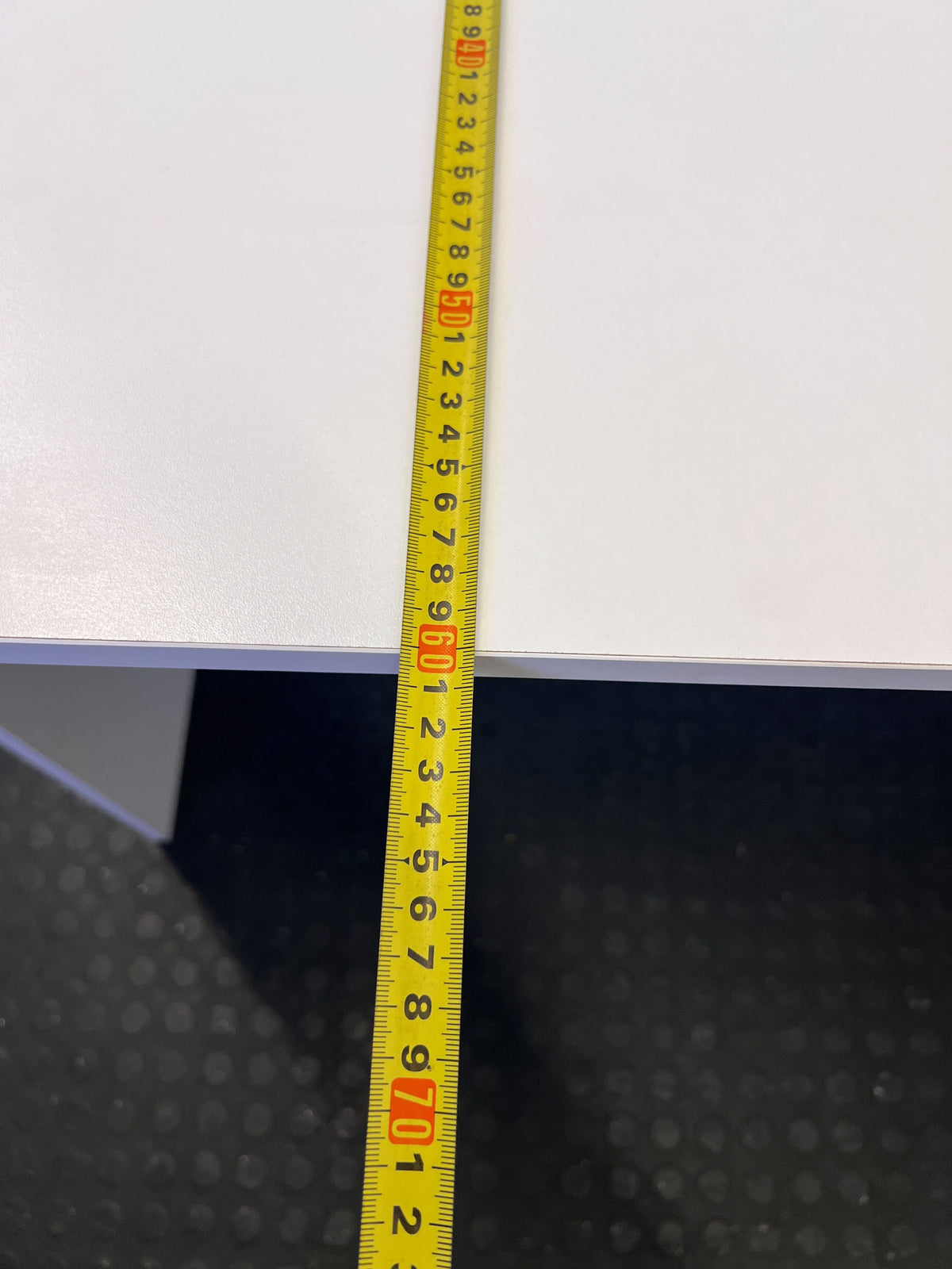 Sleek White Compact Desk with Cable Management