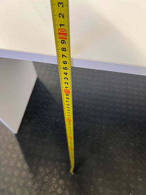 Sleek White Compact Desk with Cable Management