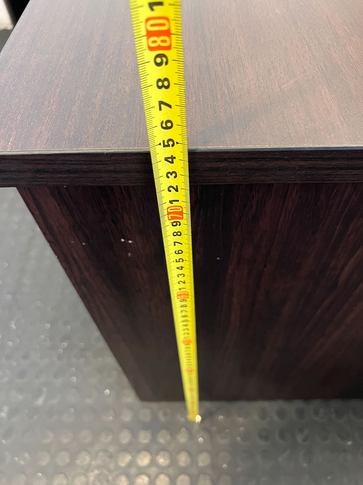 Efficient L-Shaped Office Desk - Dark Wood Finish