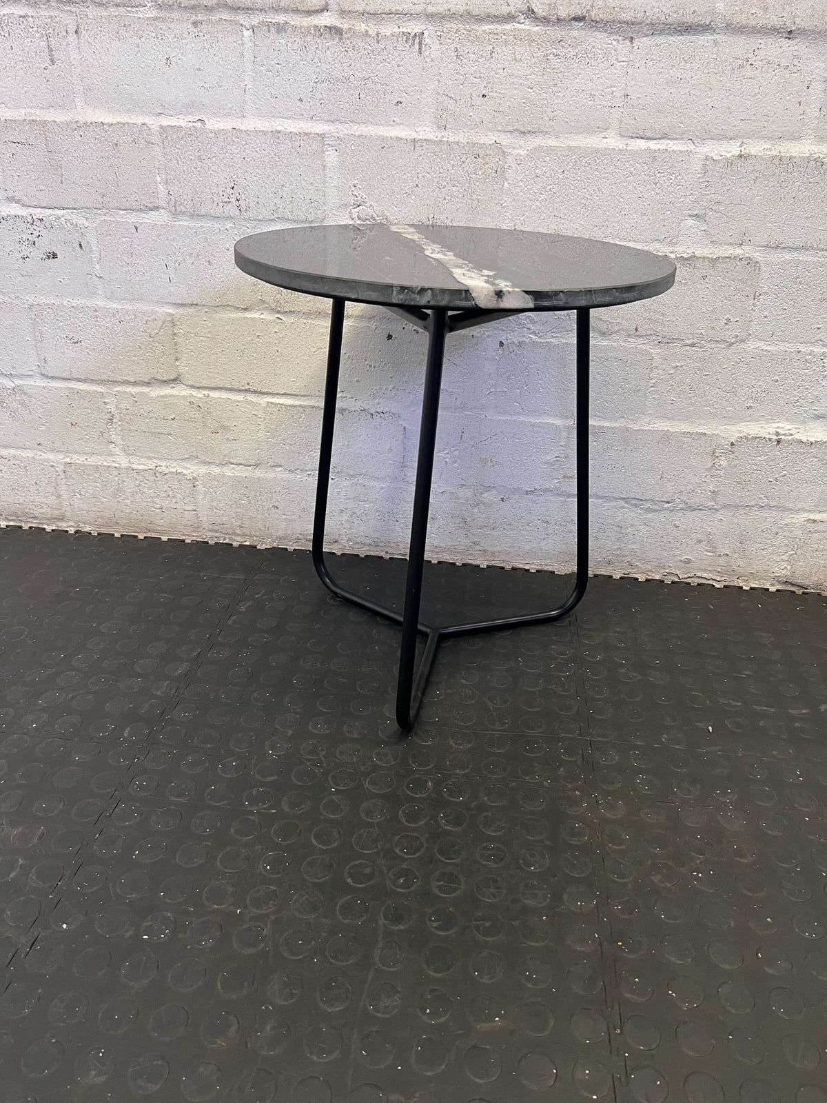 Modern Grey Marble Look Side Table