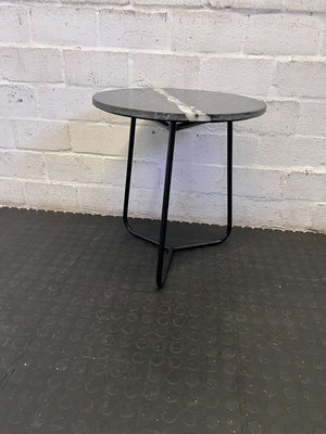 Modern Grey Marble Look Side Table