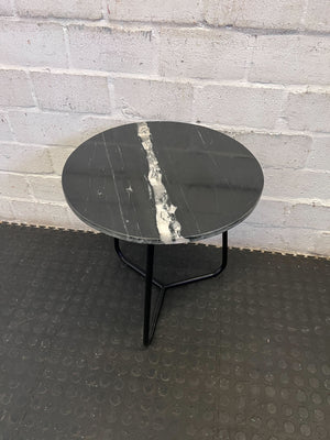 Modern Grey Marble Look Side Table