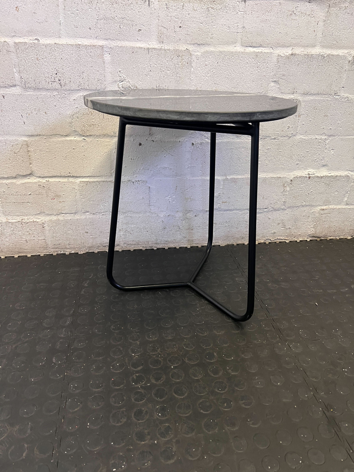 Modern Grey Marble Look Side Table