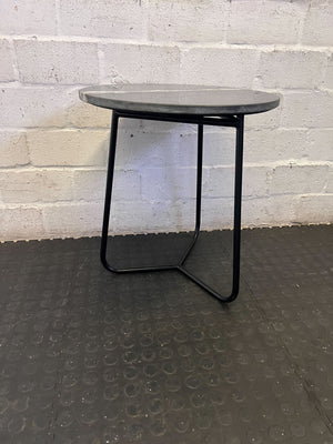 Modern Grey Marble Look Side Table