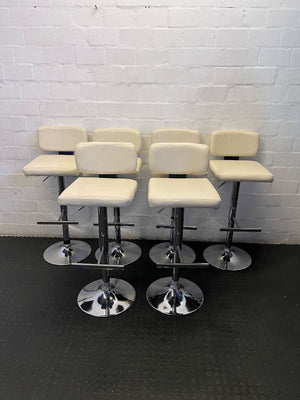 Stylish Adjustable Bar Stool - Cream & Chrome ✨