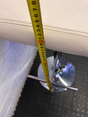 Stylish Adjustable Bar Stool - Cream & Chrome ✨