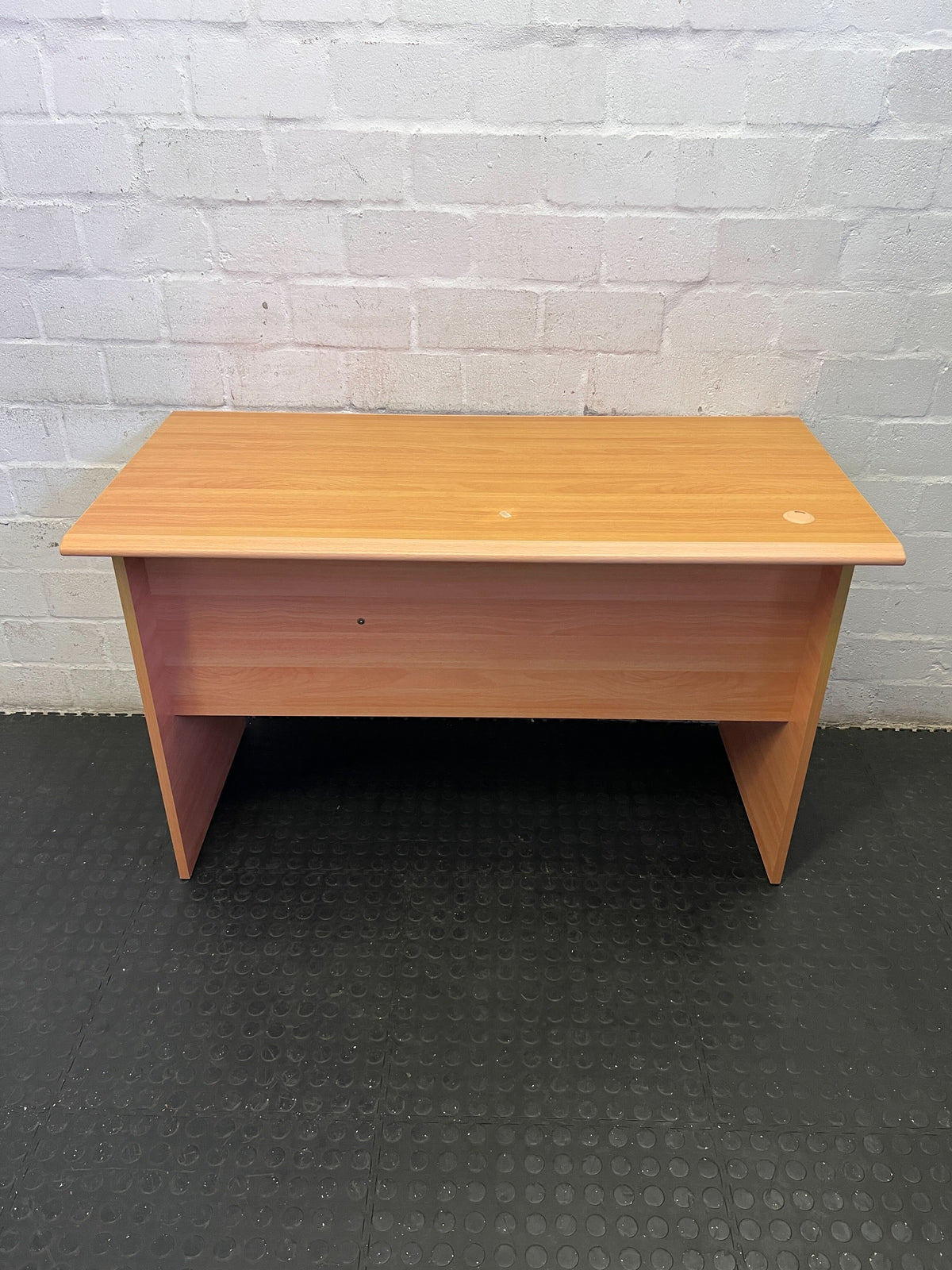 Compact Light Wood Office Desk with 3 Drawers